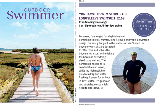 Featured in Outdoor Swimmer Magazine: Our LongSleeve Swimsuit Gets the Spotlight!