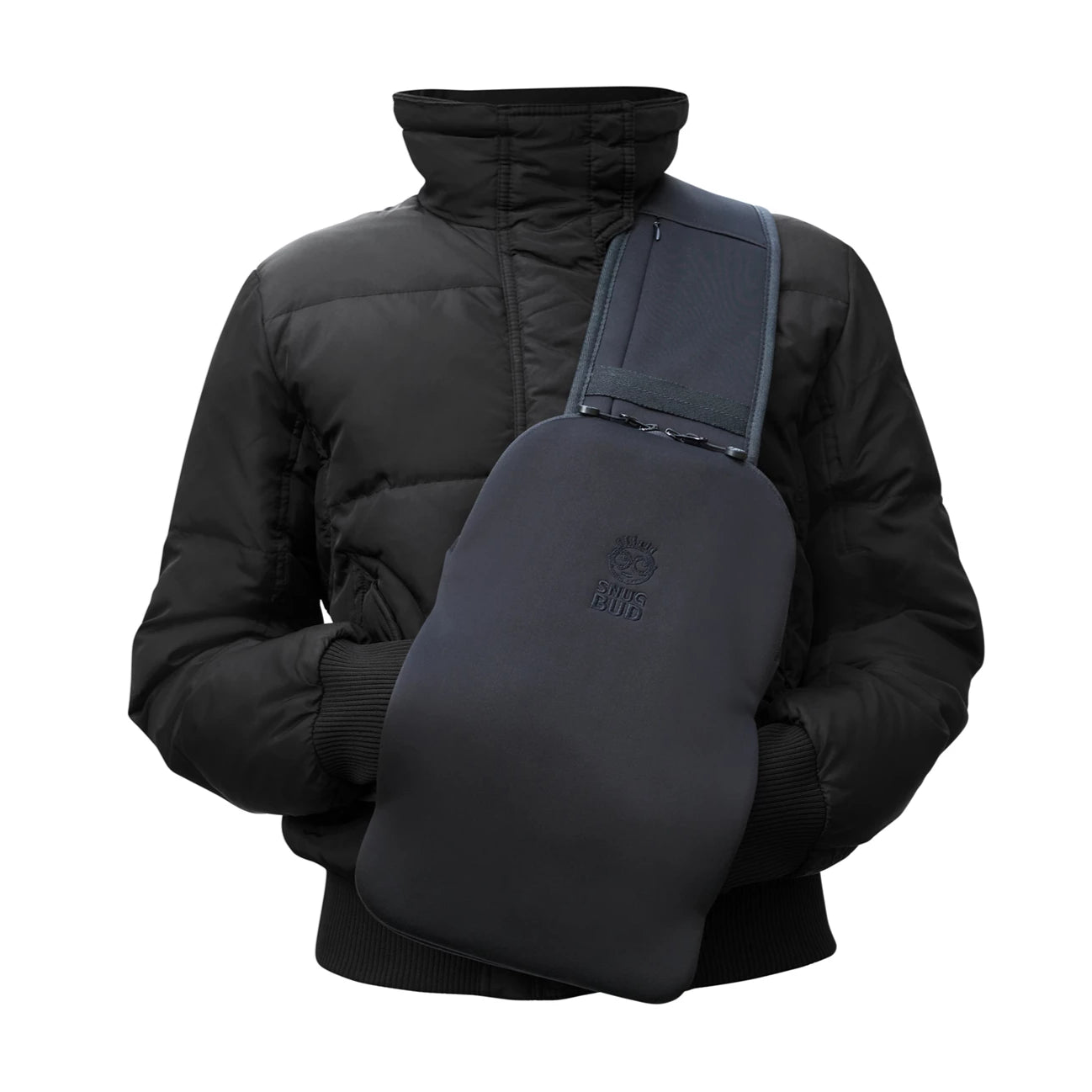 SNUG BUD® - Wearable Body Warmer with Hand Warming Sleeve Panther Black