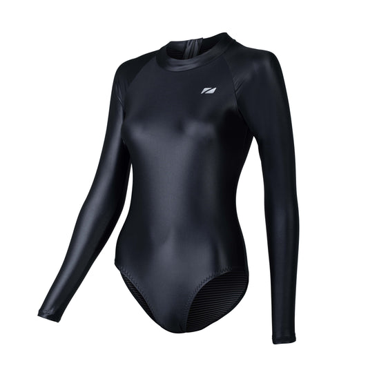 Front view of  Zone 3 Women’s OWS Ti+ Long Sleeve Thermal high neck costume
