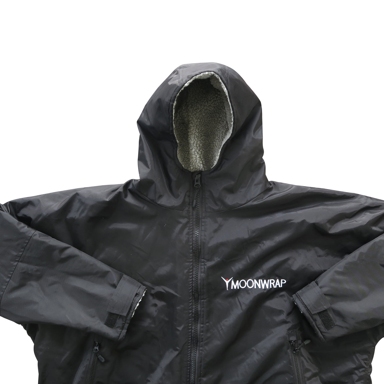 Black Frostfire Moonwrap Waterproof Changing Robe for Cold Water Dipping.