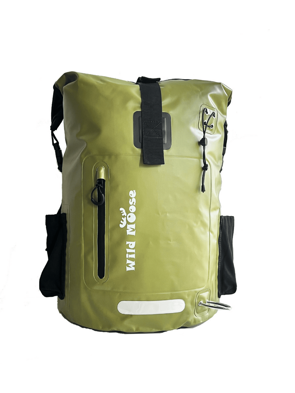 Green Wild Moose waterproof backpack for wild swimming and open water adventures

