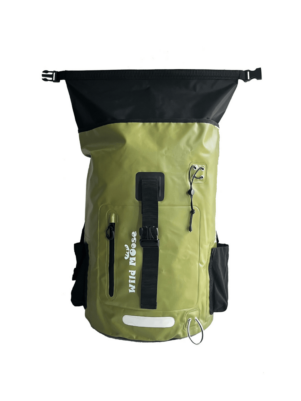 Green Wild Moose waterproof backpack for wild swimming and open water adventures
