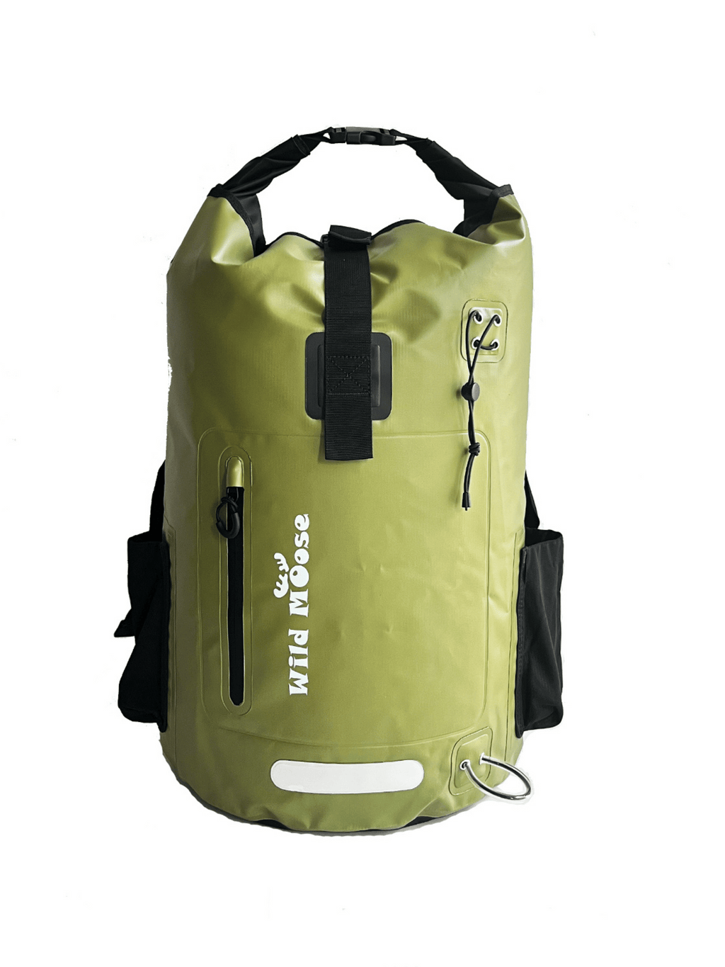 Green Wild Moose waterproof backpack for wild swimming and open water adventures
