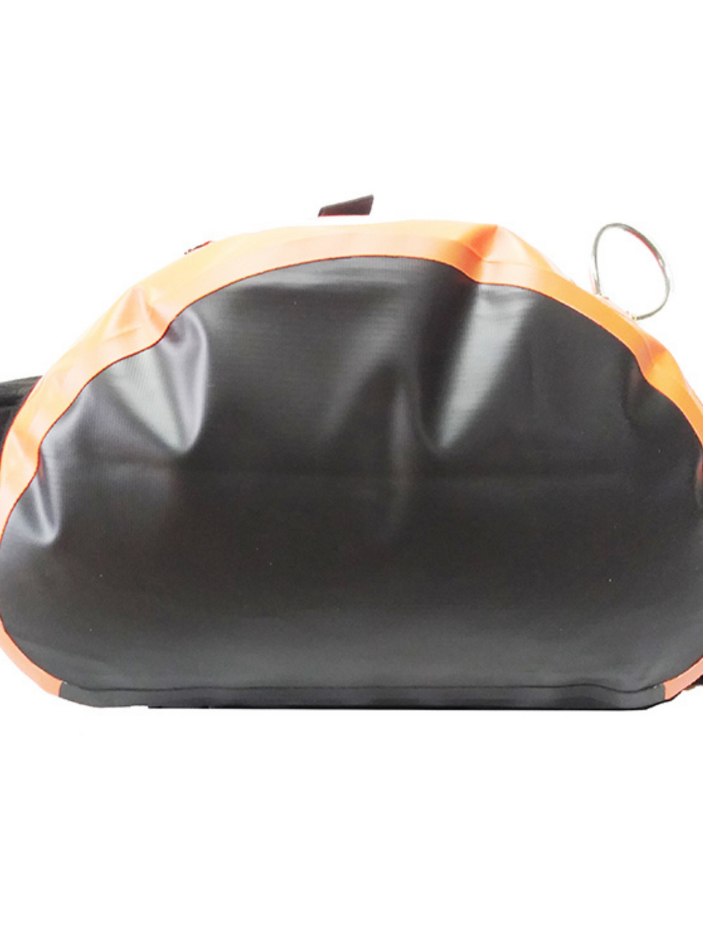The underside of a Bright coloured Waterproof Backpack ideal for Wild Swimmers.