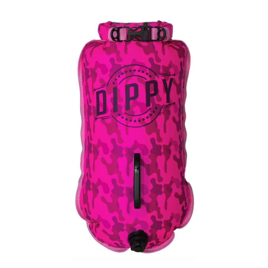 DIPPY Tow Float | 28L Swim Buoy Open Water Swimming Dry Bag in Pink