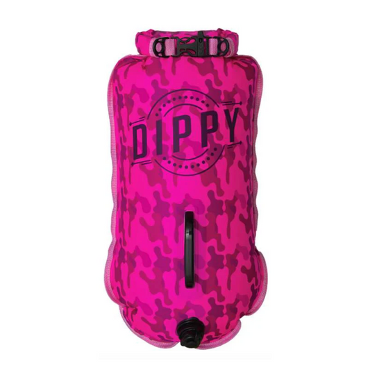 DIPPY Tow Float | 28L Swim Buoy Open Water Swimming Dry Bag in Pink