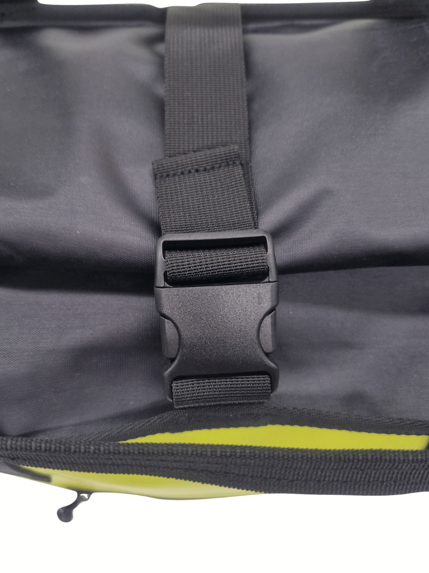 Close up of clip on a Waterproof Swim Bag ideal for Open Water Swimmers.