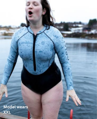 Long Sleeve Swimsuit - Vivida Lifestyle XX large - XXL -  Cold water Swimming Swimsuit Thermal Neoprene