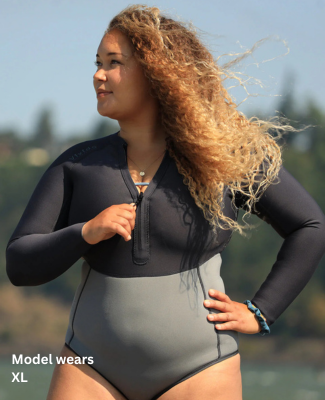 Long Sleeve Swimsuit - Vivida Lifestyle X large - XL -  Cold water Swimming Swimsuit Thermal Neoprene