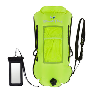 Ultimate Floats 28L Tow Float Dry Bag for Open Water Swimming - Yellow