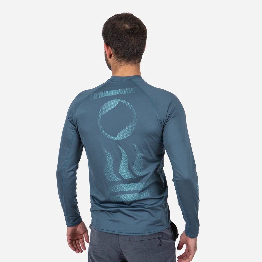 Fourth Element Men's Hydro-T Long Sleeve Rash Vest - Baltic Blue