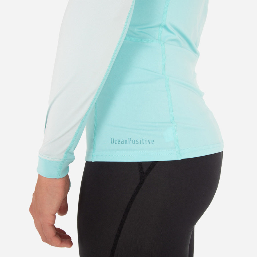 Fourth Element Women's Hydro-T Long Sleeve Rash Vest - Aqua