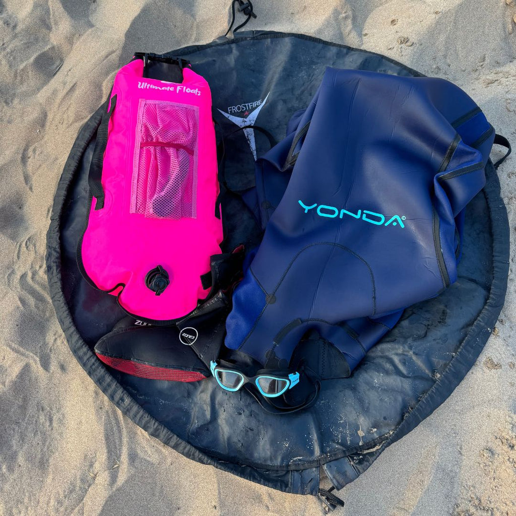 open water swimming gear changing mat