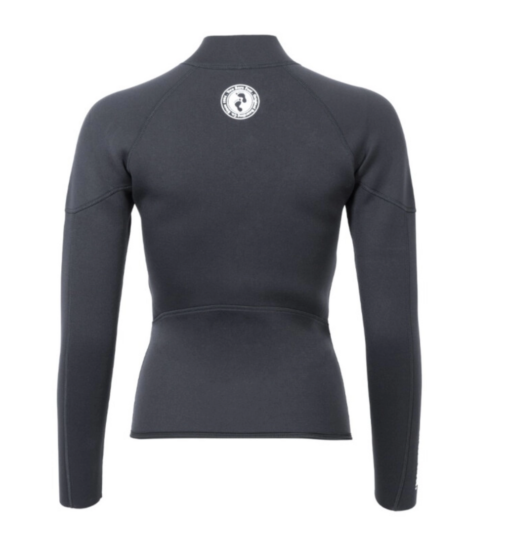 Two Bare Feet Wetsuit Neoprene Full Zip Jacket Unisex Women's Men's Black